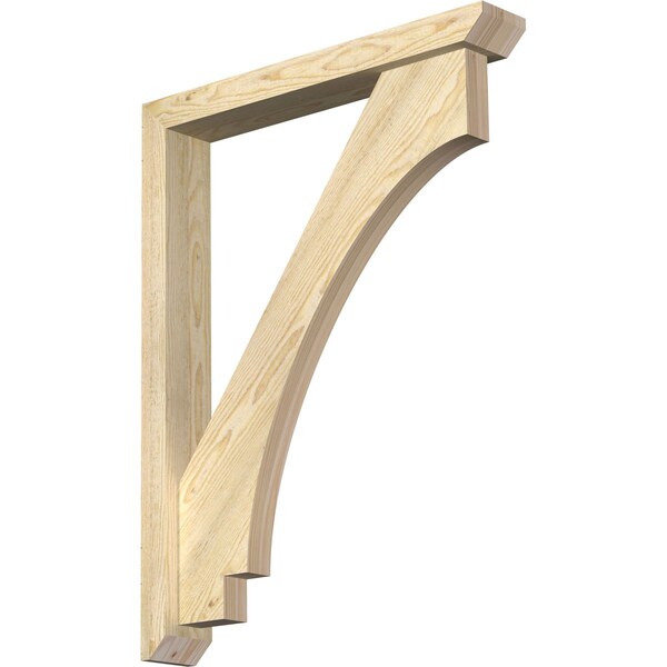 Ekena Millwork Imperial Slat Rough Sawn Bracket w/ Offset Brace, Douglas Fir, 4"W x 26"D x 34"H BKT0402X26X34IMP06RDF - main